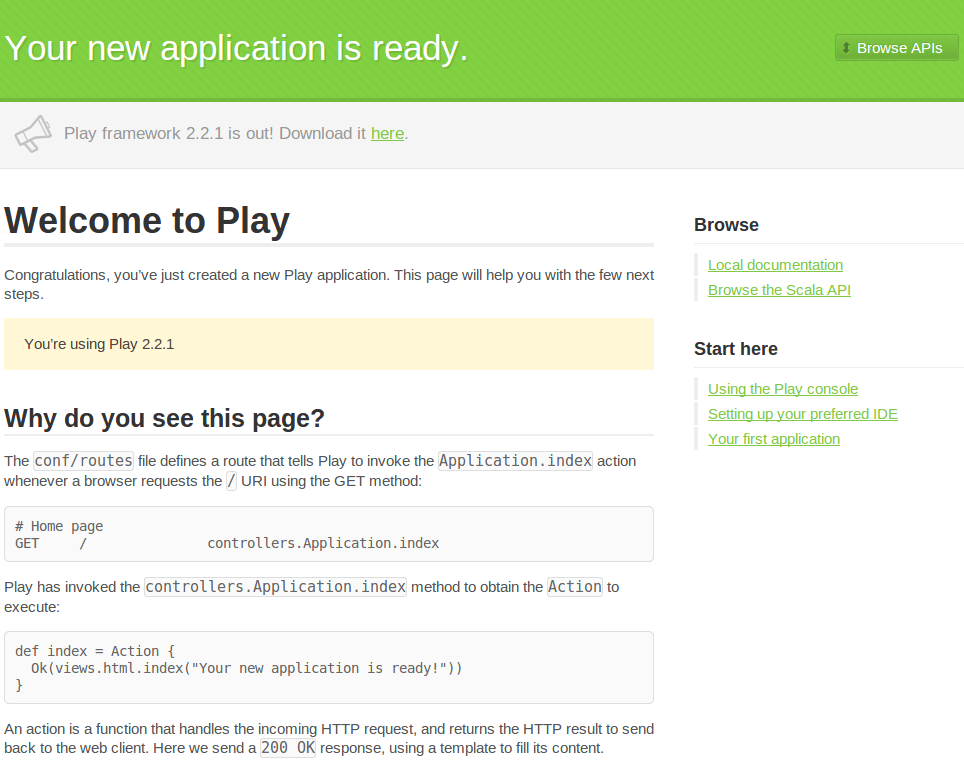 Create play app